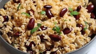 RICE WITH BEANS AND MUSHROOMS DELICIOUS  RECIPE | EASY AND SIMPLE RICE RECIPE