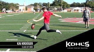 #2 Ranked Punter in America | Kai Kroeger | Kohl's Kicking Camps