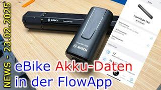 NEWS - eBike Akku Daten in der Bosch Flow APP?