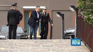 Barbara Berlusconi arriva all'Ospedale San Raffaele per far visita al padre Silvio