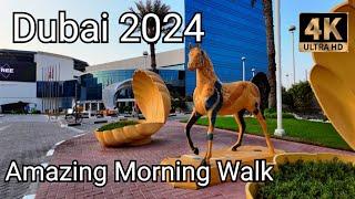 Dubai 4K Amazing Morning Walking Tour 2024 