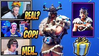 STREAMERS REACT TO *NEW* "JAEGER" AND "FYRA" SKINS! (VIKING!) - FORTNITE FUNNY MOMENTS