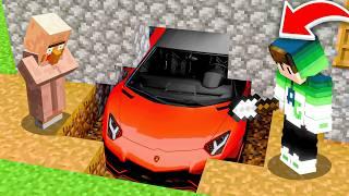 I Found a Hidden Car Under The Village in Minecraft!