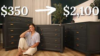 Modernizing a Dated Set of Furniture // Facebook Marketplace Flip