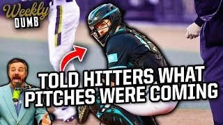 Catcher helps the other team cheat and gets cut & Man caught on camera with cucumber | Weekly Dumb