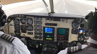 Rare Beech 99 - Flamingo Air - C6-FLI - cockpit view landing at Governor‘s Harbor Bahamas