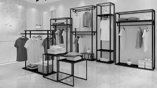 Garment Store Interior Design Clothing Display Rack Stand Furniture