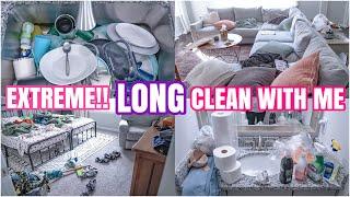 EXTREME LONG CLEAN WITH ME | MESSY HOUSE TRANSFORMATION | EXTREME CLEANING MOTIVATION 2024