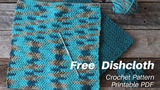 Make This Free Dishcloth Half Double Herringbone Stitch Crochet Pattern Cotton Yarn