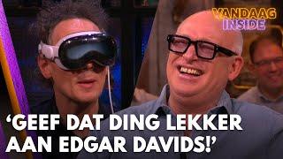 René niet onder indruk van hightech bril van Ben: 'Geef dat ding lekker aan Edgar Davids!'