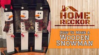 How to Make a Wooden Snowman Decoration