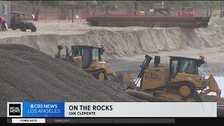 San Clemente city officials concerned sand replenishment project could be adding rocks to beach