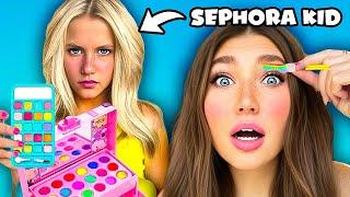 Only using REAL 10YR OLD MAKEUP! *sephora kid not happy*