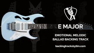 Emotional Melodic Ballad Backing Track in E Major | 80 BPM