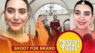 Styling for Mehendi, Barat & Walima Looks in a row