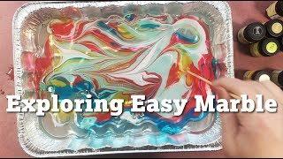 Trying Out Marabu's "Easy Marble" for Simple DIY Paper Marbling