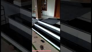 How to install front step design || Home exterior design || White marble glass polish