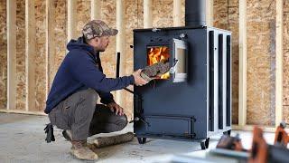 Coal Burning Stove Install | Lighting First Fire in the Shop