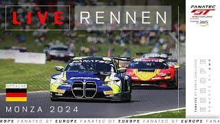 LIVE | Rennen | Monza | Fanatec GT Europe 2024 (Deutsche)