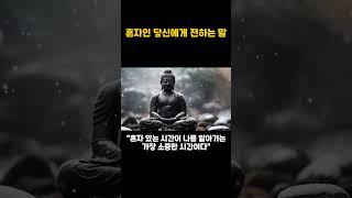 혼자인 당신에게 전하는 말|부처님 말씀 듣기  #부처님가르침 #마음공부  #부처님  #자기수행