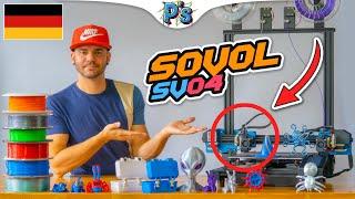 ZWEI 3D-Drucker in einem? SOVOL SV04 TEST [DEUTSCH - REVIEW 2022 - Dualextruder]