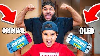 ORIGINAL SWITCH VS OLED SWITCH Fortnite 1v1 With Little Brother (NINTENDO SWITCH)