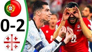 Грузия обыграла Португалию! Они в плей-офф Евро! Обзор Голы Georgia Portugal Highlights Goals