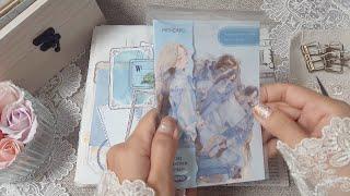 scrapbooking ASMR | Sky Blue  | journal idea | Aesthetic Journaling