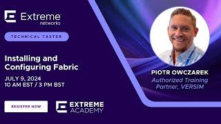 Technical Taster: Installing and Configuring Fabric with ATP Piotr from VERSIM