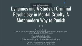 Paper Presented in International Institute of Justice & Police Sciences (IIJPS)