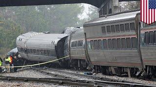 Amtrak crash: Amtrak collides with parked freight train due to wrongly positioned switch - TomoNews