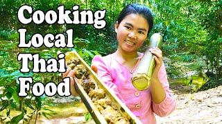 COOKING LOCAL THAI FOOD: CHICKEN AND MIXED HERB BARREL ไก่กระบอกสมุนไพร