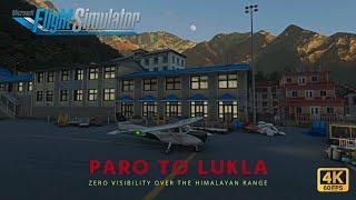 Microsoft flight simulator 2020 4K! Paro to Lukla! gusty weather #msfs 2024.