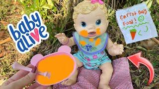 NEW Baby alive changing time doll Feeding and changing at Park 