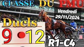 Pronostic PMU: Bases Solides du quinté du vendredi 29/11/2024 R1-C4  Prix Vesta,