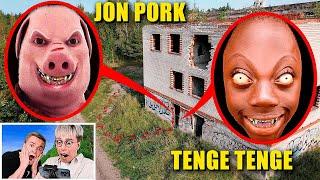 MY DRONE CAPTURED TENGE TENGE vs JOHN PORK! (the pig has gone crazy)