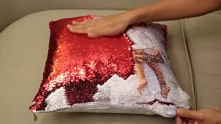 Personalized sequin photo pillows! Guaranteed top-quality. #pillow #valentinesdaygift