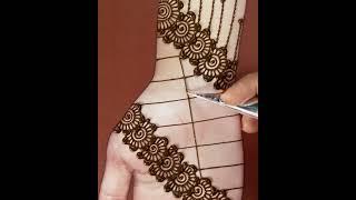 easy mehndi design for front hands #shorts