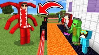 Mutant Nico vs Security House JJ & Mikey & Cash Battle Minecraft Challenge (Maizen Mizen Mazien)