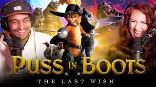 PUSS IN BOOTS: THE LAST WISH MOVIE REACTION - THE ANIMATION IS INCREDIBLE! - First Time Watching