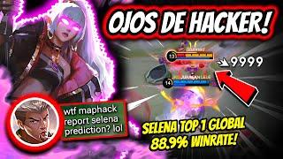 ALL ENEMIES THINK SHE'S USING MAPHACK! SELENA TOP 1 GLOBAL 88.9% WINRATE | MOBILE LEGENDS