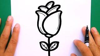 How to draw a rose, draw cute things