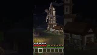 Windmill with wheat field #minecraft #building #minecraftshorts