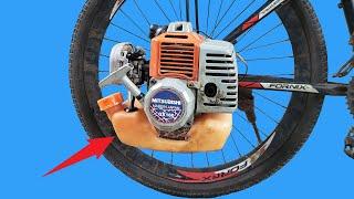 The Farmer Who Attached a Lawn Mower to a Bicycle! Turn your bike into a brushless motorcycle