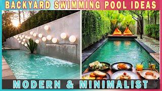 MODERN & MINIMALIST! 30+ Swimming Pool Design For Small Backyard With Furniture & Decoration