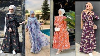 Latest 22k hijabi girls outfit|Hijab outfits dress design for girls| Long maxi dress with hijab