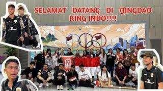 MENYAMBUT KING INDO DI BANDARA QINGDAO, SEMOGA 3 POINT MELAWAN CHINA!