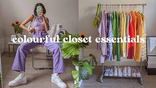 colourful closet essentials  how to build a colourful closet