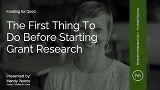 The First Thing To Do Before Starting Grant Research