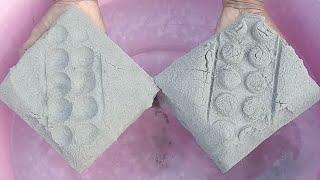 ASMR very soft sand and pure cement black  powdery silky smooth dipping crumble in 